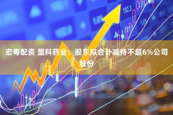 宏粤配资 盟科药业：股东拟合计减持不超6%公司股份
